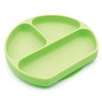 Bumkins 儿童餐盘分格吸盘碗 - 用量大 吸力大 - 绿色